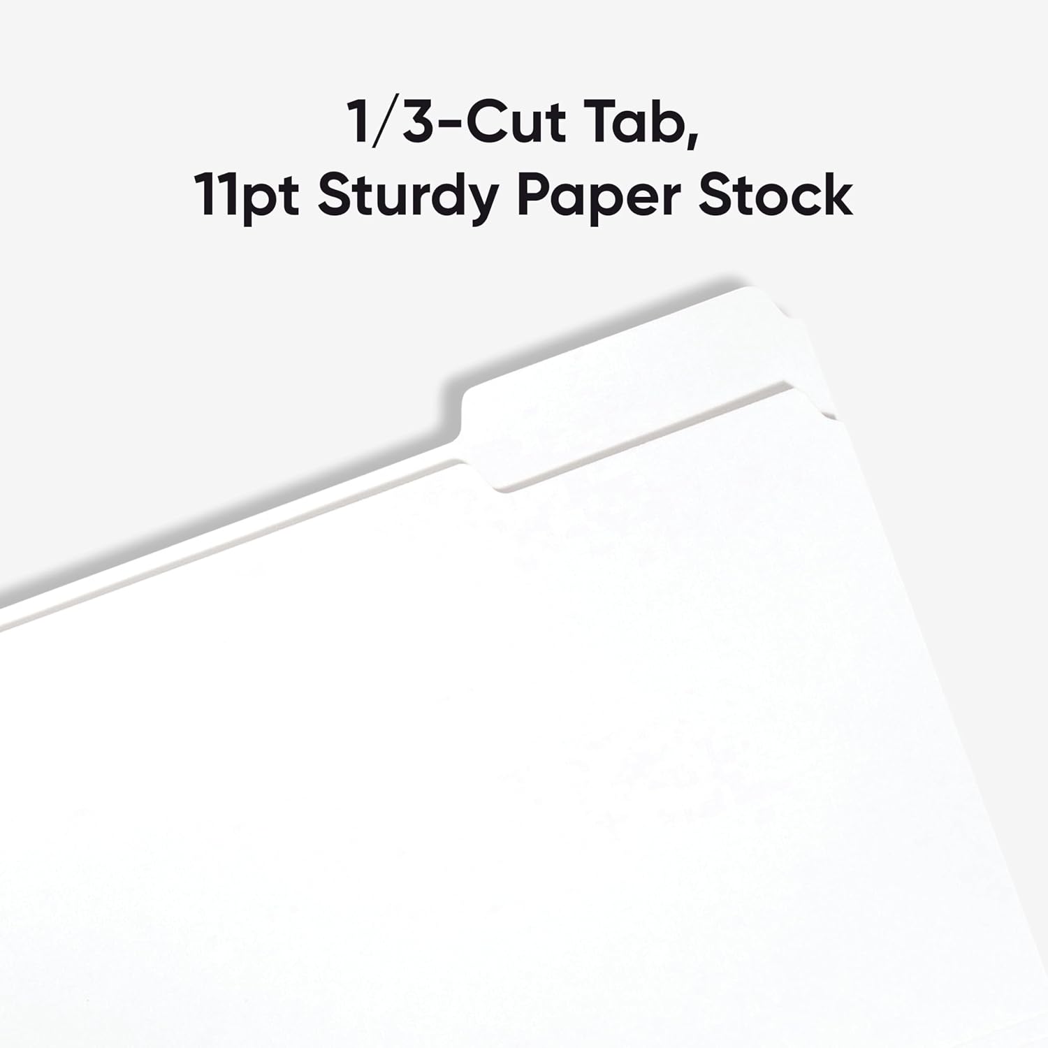 Smead Standard File Folders, White, 1/3-Cut Tabs, Letter Size (12843)| (Pack of 500)