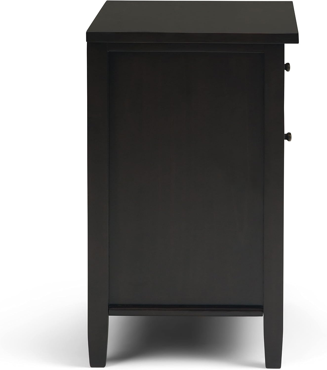 SIMPLIHOME Warm Shaker Solid Wood 24 inch Wide Transitional-Style Bedside Nightstand Tables in Hickory Brown for the Living Room and Bedroom (Set of 2)