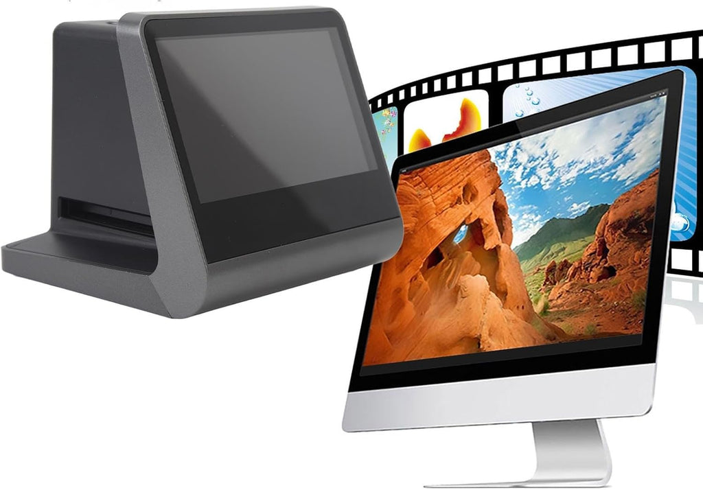 Slide & Negative Scanner with 5inch LCD Screen, 48MP Digital Film Scanner Convert 135 126 110 Super 8mm Films to High Resolution 48MP JPEG Digital Photos
