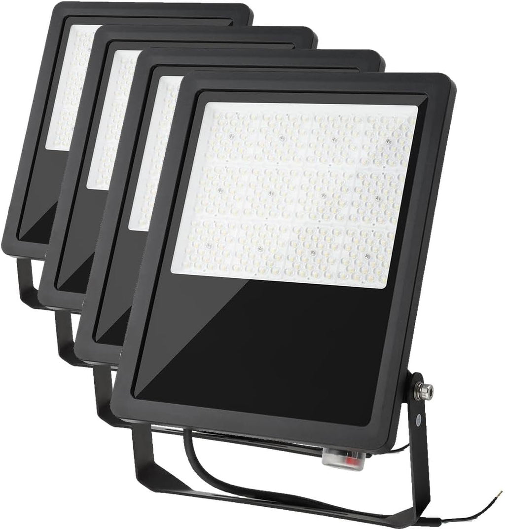 kadision LED Flood Light with 4 Selectable Wattage 200W/150W/100W/75W, Dusk-to-Dawn Photocell, 22000lm 5000K 100-277V IP66 Waterproof Trunnion Mount Outdoor Parking Lot Lights, ETL Listed (Pack of 4)