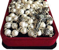 elegantmedical Wire Wraped Bali 925 Sterling Silver Pearl Beads Rosary Necklace Cross