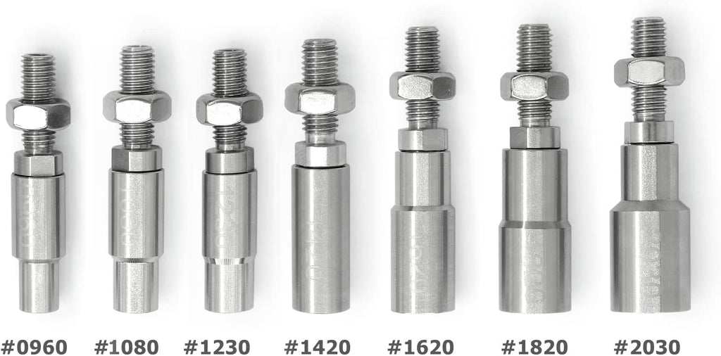 Muzzle Sleeves Fit Pneumatic Thumbtack Gun, 7 Barrel Sleeves for Different Tacks Head Diameter Used in Vintage and Antique Furniture, Decorating DIY Projects (7 Different Size of Sleeves)