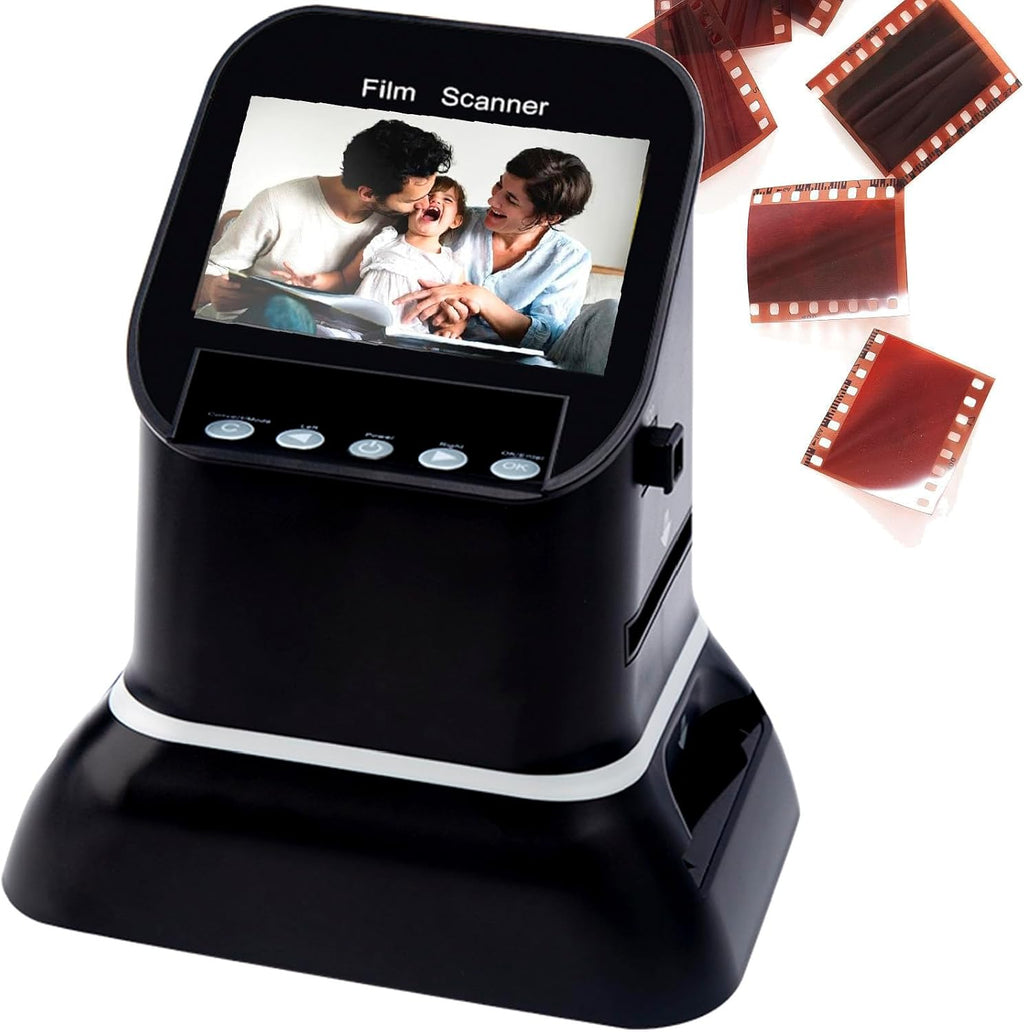 22MP High-Resolution Slide & Negative Photo Scanner, Convert 35mm 135 126KPK Film to Digital, Color & B&W, 4.3' LCD Display, Easy Photo Conversion