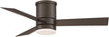 Axis Smart Indoor and Outdoor 3-Blade Flush Mount Ceiling Fan 44in Bronze with 3000K LED Light Kit and Remote Control works with Alexa, Google Assistant, Samsung Things, and iOS or Android App