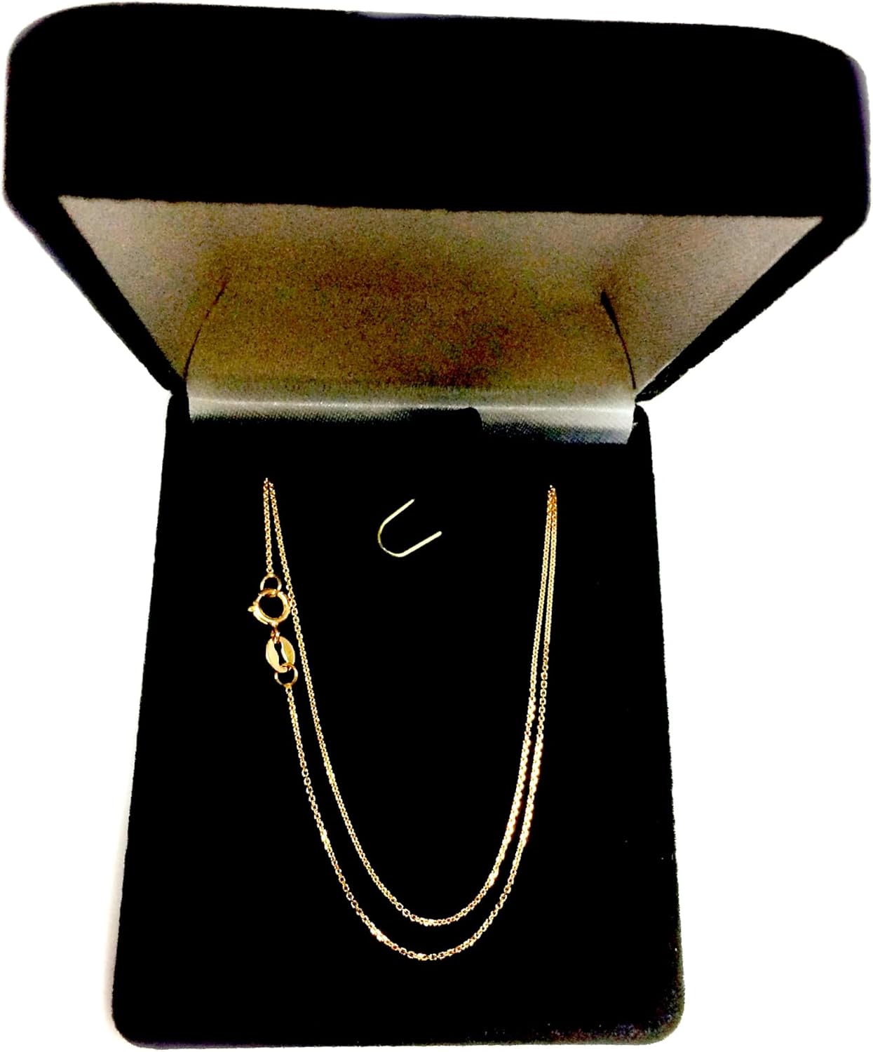 Jewelry Affairs 14k Rose Gold Cable Link Chain Necklace, 0.5mm