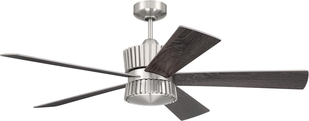 Craftmade 52' Theiry in Brushed Polished Nickel Finish Ceiling Fan with Optional LED Light Kit, Remote Control Included, Smart WiFi Enabled w/Voice Activation, works w/Alexa & Smart Home Devices
