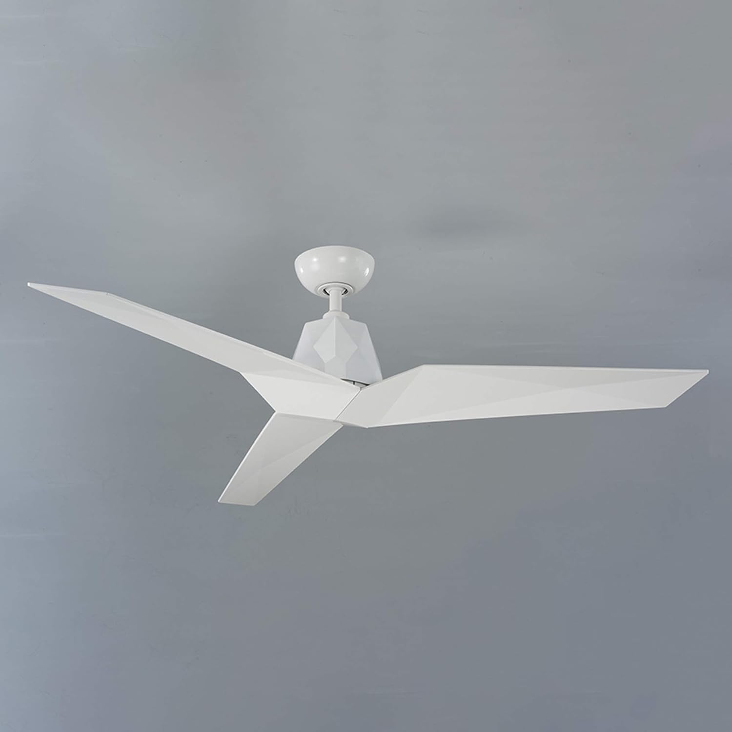 Modern Forms Vortex Smart Indoor and Outdoor 3-Blade Ceiling Fan 60in Gloss White with Remote Control works with Alexa, Google Assistant, Samsung Things, and iOS or Android App