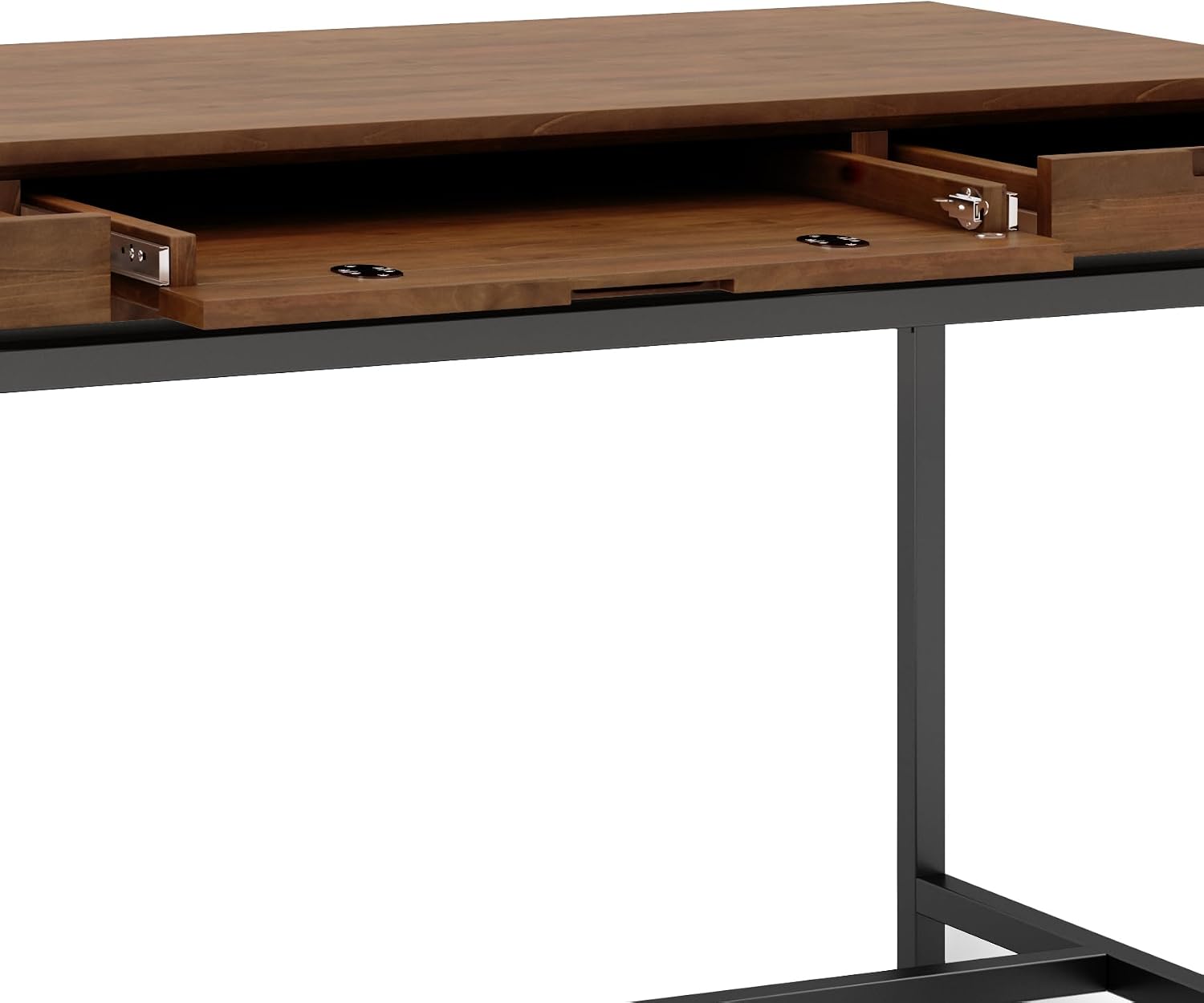 SIMPLIHOME Banting Desk and Bookcase Bundle - 60 inch Wide Solid Wood Desk with Drawers and 30 inch Wide 4-Shelf Bookcase in Medium Saddle Brown, Modern Industrial Home Office Furniture (Set of 2)
