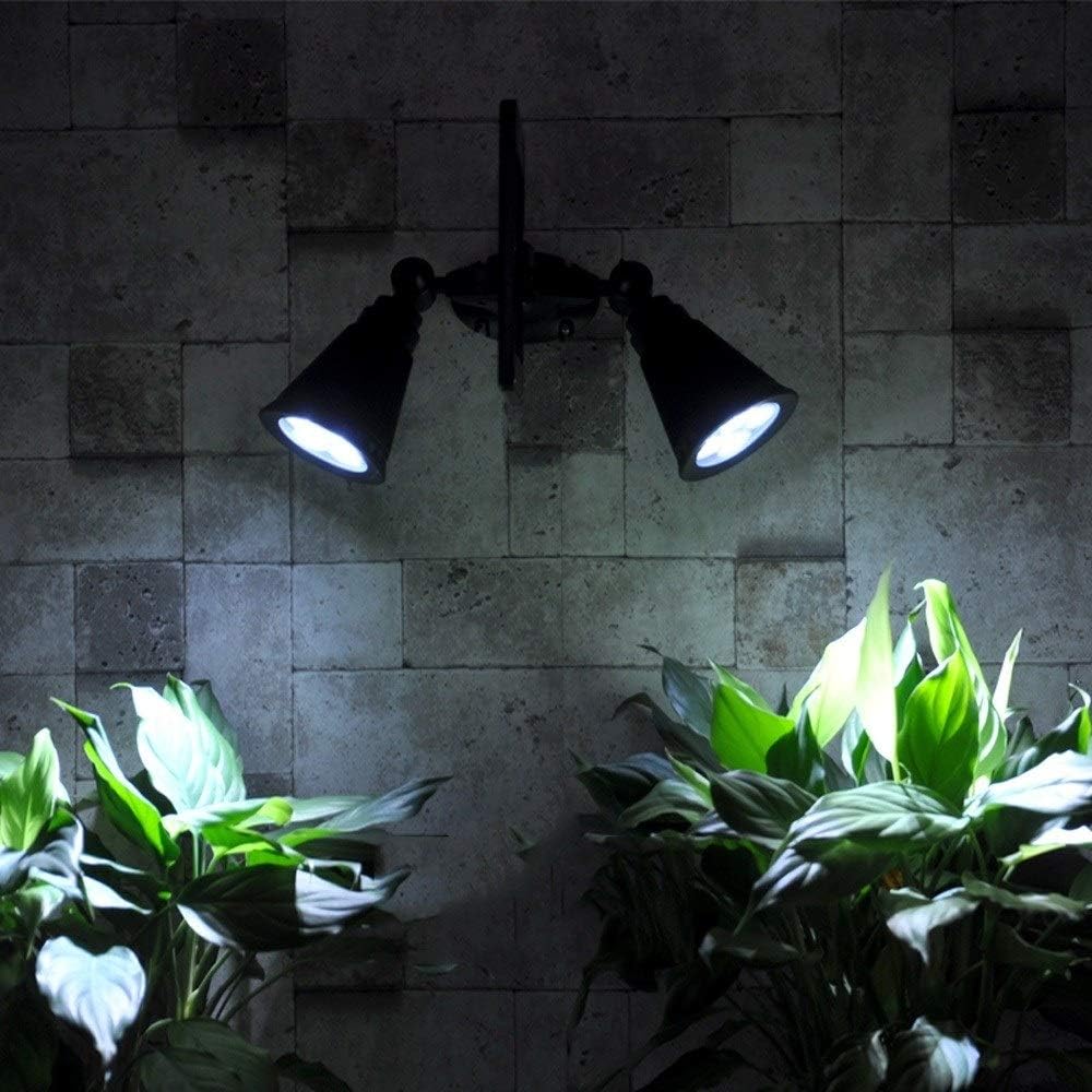 Wall Mounted Light 360° Rotation Solar Exterior Wall Spotlights Outdoor Waterproof IP55 Garden Lawn Table Lamp Lantern American 2-light Landscape Patio Terrace Decoration Lighitng Fixture Readin