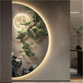 Utlgvnwn 3D Relief LED Decorative Painting, Plug-In Creative Landscape Painting, Modern Wall Art Decor for Entrance, Living Room, Corridor(A,15.7x31.4in)