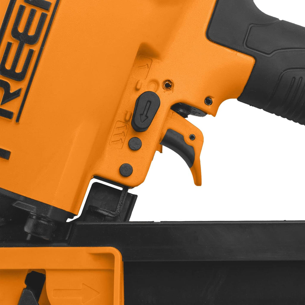 Freeman Compact Lightweight Pneumatic 21° 3-1/4' Framing Nailer | G22183CLW | Framing, Subfloors, Roof Decking, Pallet and Shipping Crate Assembly, Wood Fencing