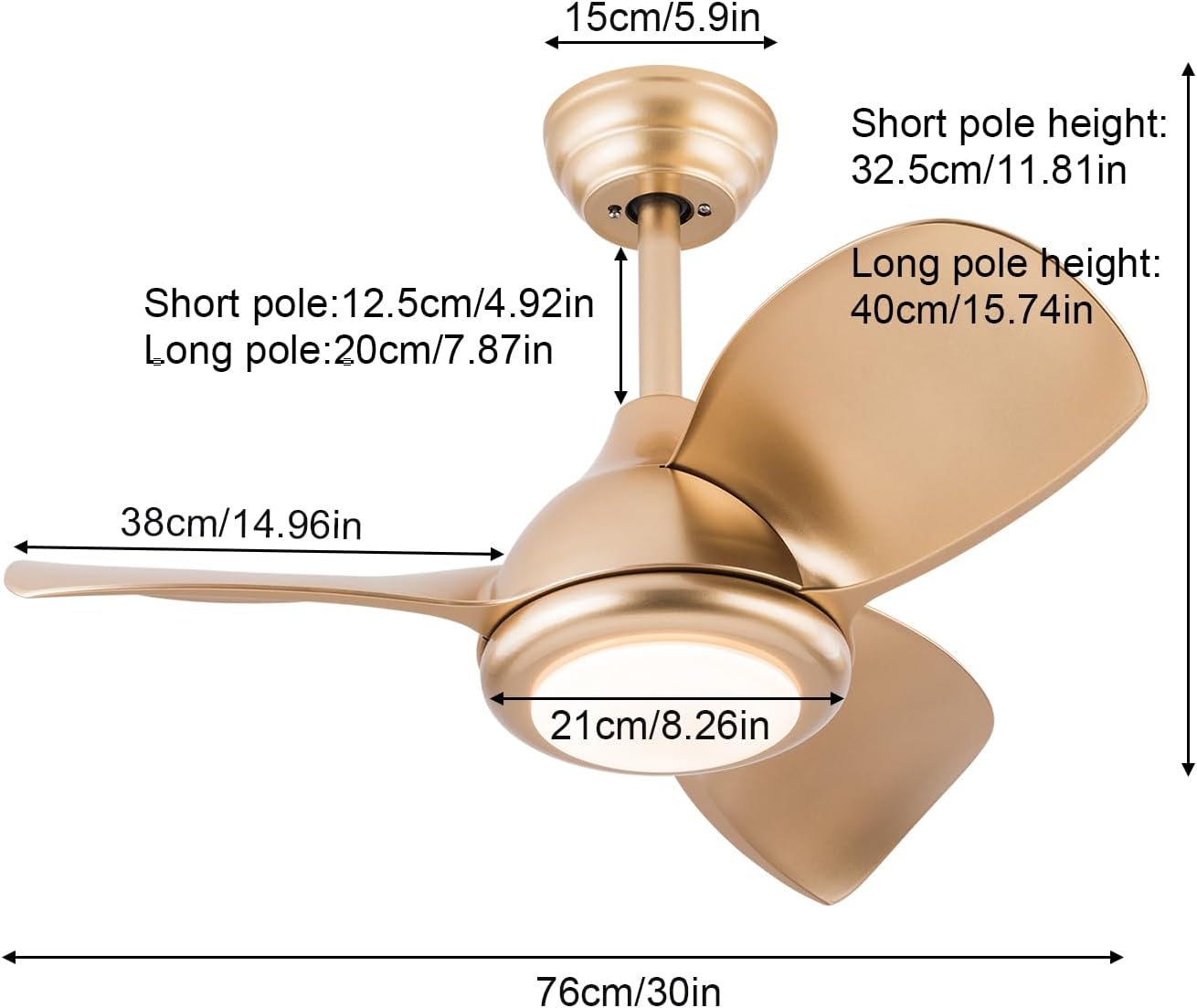 Ceiling Fans with Lights, 36 Inch Modern Low Profile Ceiling Fan with Remote Control 6 Speeds, 3000-6000K Dimmable Timing (1/2/4 hours) 3 Blades Large Ceiling Fan for Indoor and Outdoor Bedroom Patios