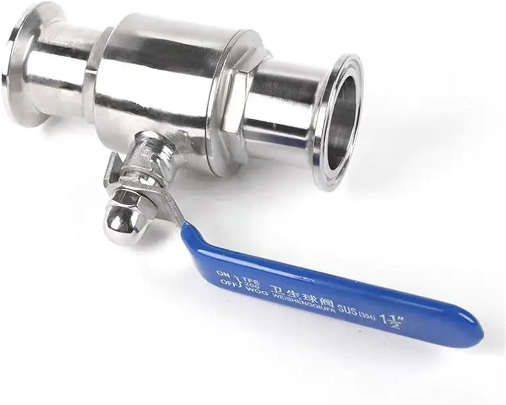 304 stainless steel quick-loading ball valve quick-opening clamp clamp type straight-through manual valve(63mm x Ferrule77.5)