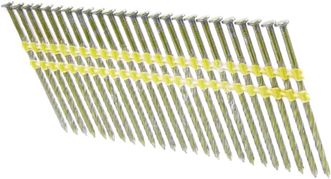 3 1/4' x .120 Screw Brite Strip Nails 21-DEG Plastic 4,000ct