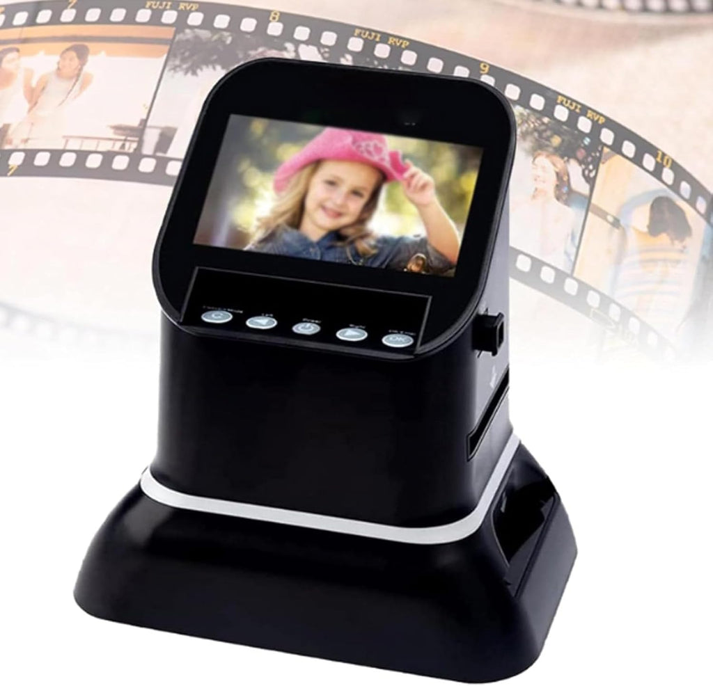 Slide Film Scanner, Negative Converter, 22MP High Resolution Scanner for 35mm, 120, 127, 126 Film to Digital Photos, 4.3 LCD Screen, HDMI USB Output