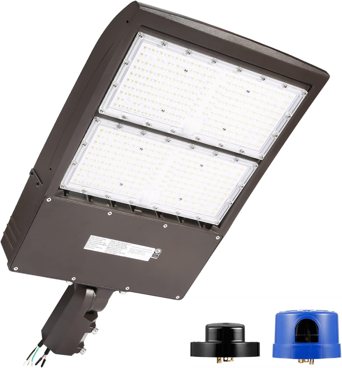 300W Dimmable LED Parkig Lot Light with Slip Fitter, 5000K 42000Lm 1000W HPS/HID Equiv., [Dusk to Dawn Photocell&Shorting Cap Included] UL Outdoor Commercial LED Parking Lot Lighting Fixture