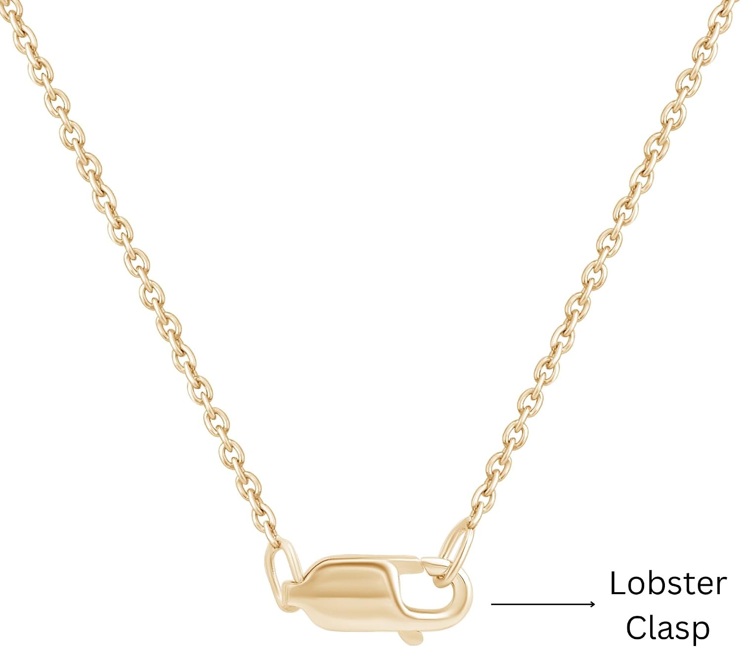 DEWBERRY 1/4 cttw to 2.00 cttw Round Black Diamond Solitaire Pendant Necklace for Women Men | 4 Prong Lobster Lock 18' Cable Chain Necklace in 14KT White or Yellow Gold Plating 925 Silver Pendant