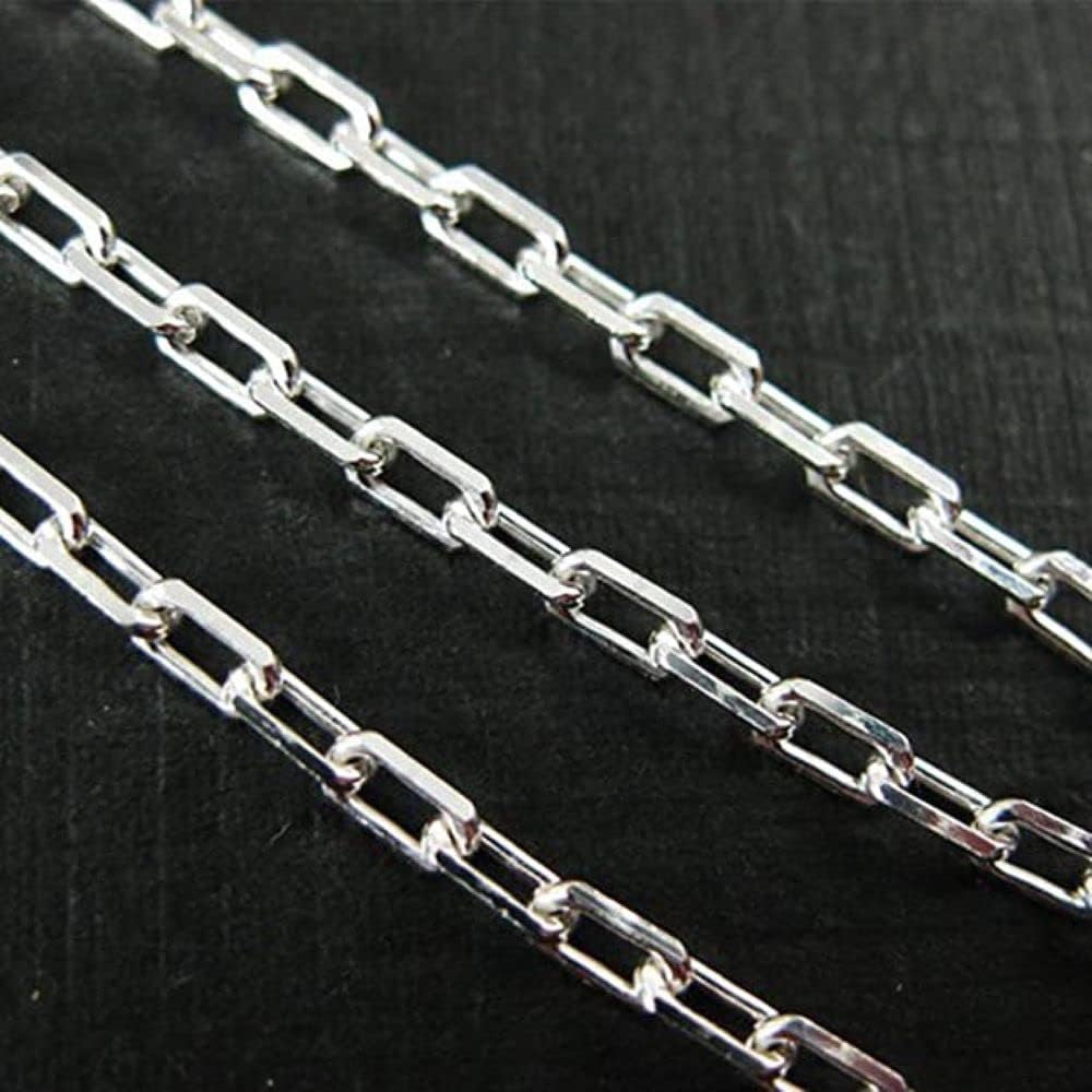 Verona Jewelers Sterling Silver 3MM, 4.5MM, 5.5MM Mariner Anchor Link Chain Necklace - Square, Cable, Twist, Rolo Chain Necklace