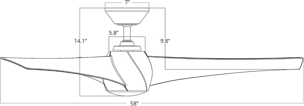 Modern Forms Twirl Smart Indoor and Outdoor 3-Blade Ceiling Fan 58in Graphite Weathered Wood 2700K LED Light Kit and Remote Control worksworks with Alexa and iOS or Android App