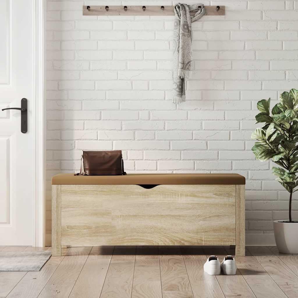 Modern Design Storage Box with a Cushion Bench, Entryway Bench with Cushioned Seat for Living Room, Home, Office, 41.3'x15.7'x17.7',-373