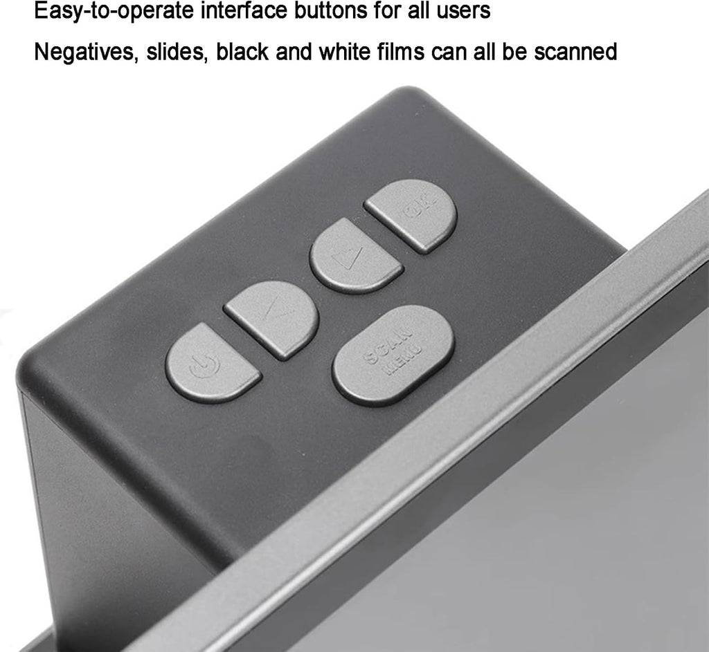 48 MP Film & Slide Scanner, All-in-One Digital Film Scanner, with 7 Inch LCD Screen, Built-in 16GB Memory, Converts 135/110/126 Negative Into JPEG Photos