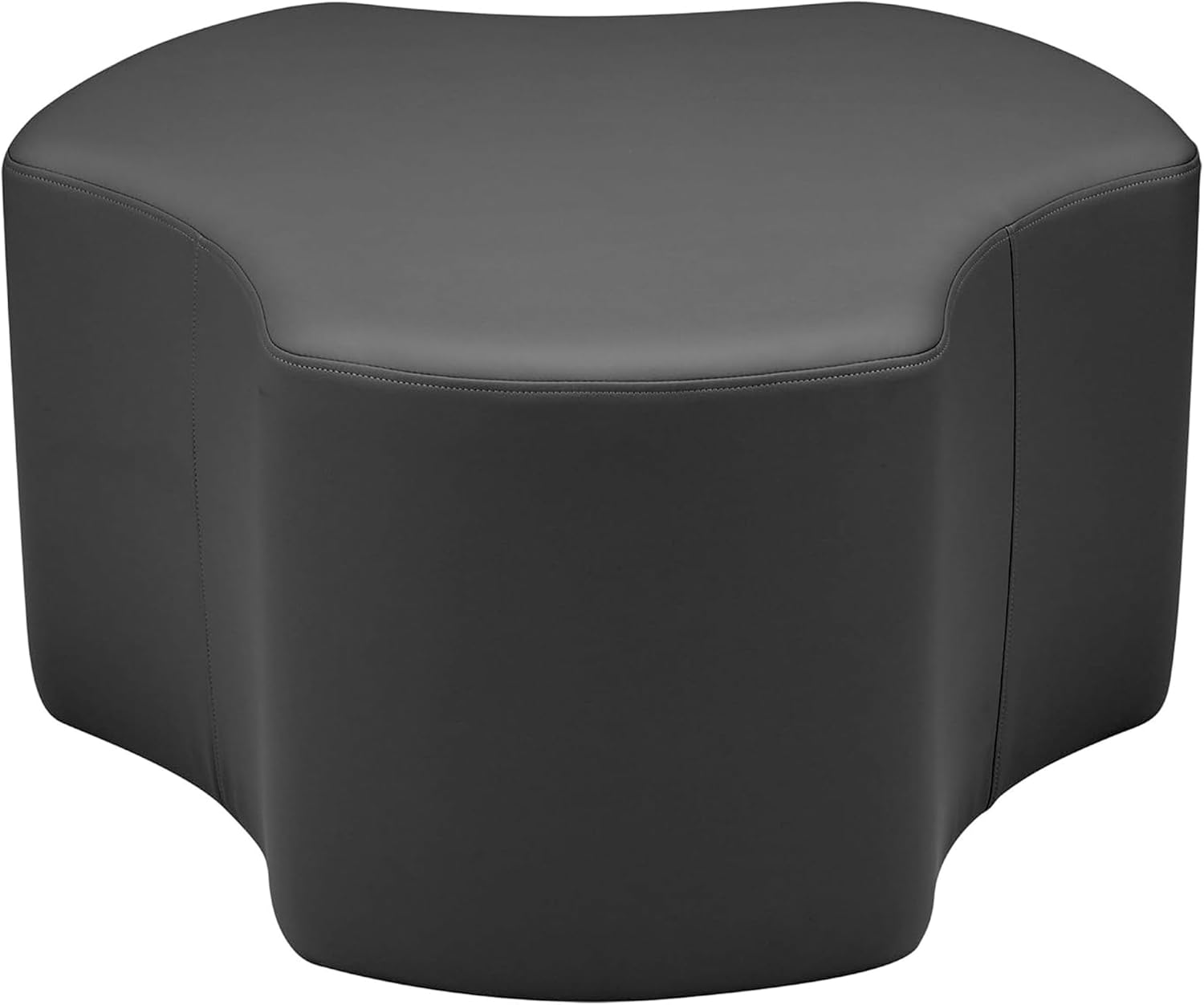 FDP Pro Series Cog Accent Ottoman (18' Height) Hand Upholstered Commercial Furniture for Hotel Lobby, Office, Restaurant, Home and More Collaborative and Configurable Seating - Black