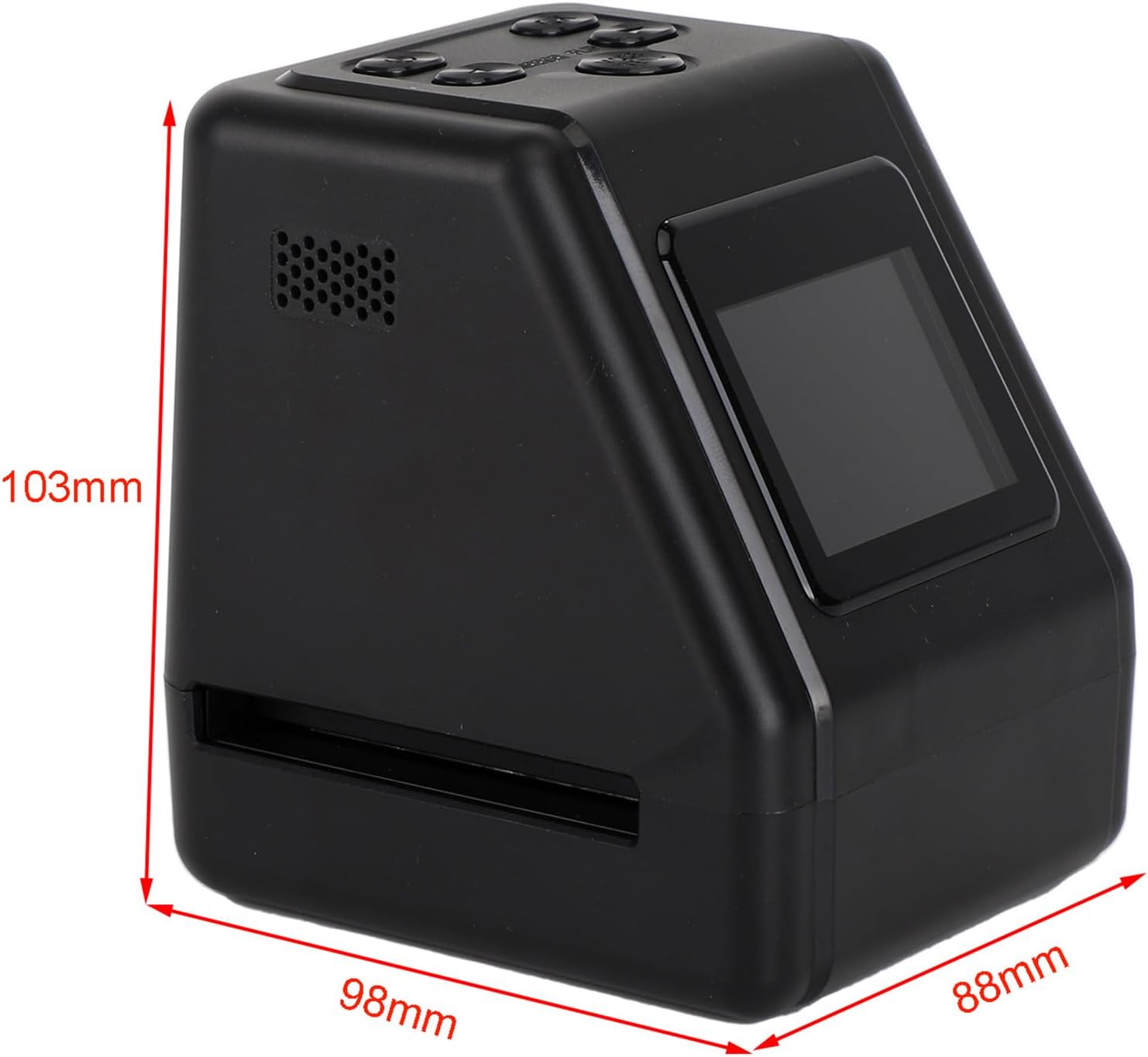 Slide Negative Scanner, Slide and Film Viewer with 2 in LCD Screen, Converts 135 110 126 and Super 8 Films, Slides, Negatives to Digital JPG Photos, Adjustable Brightness and Color, for Home