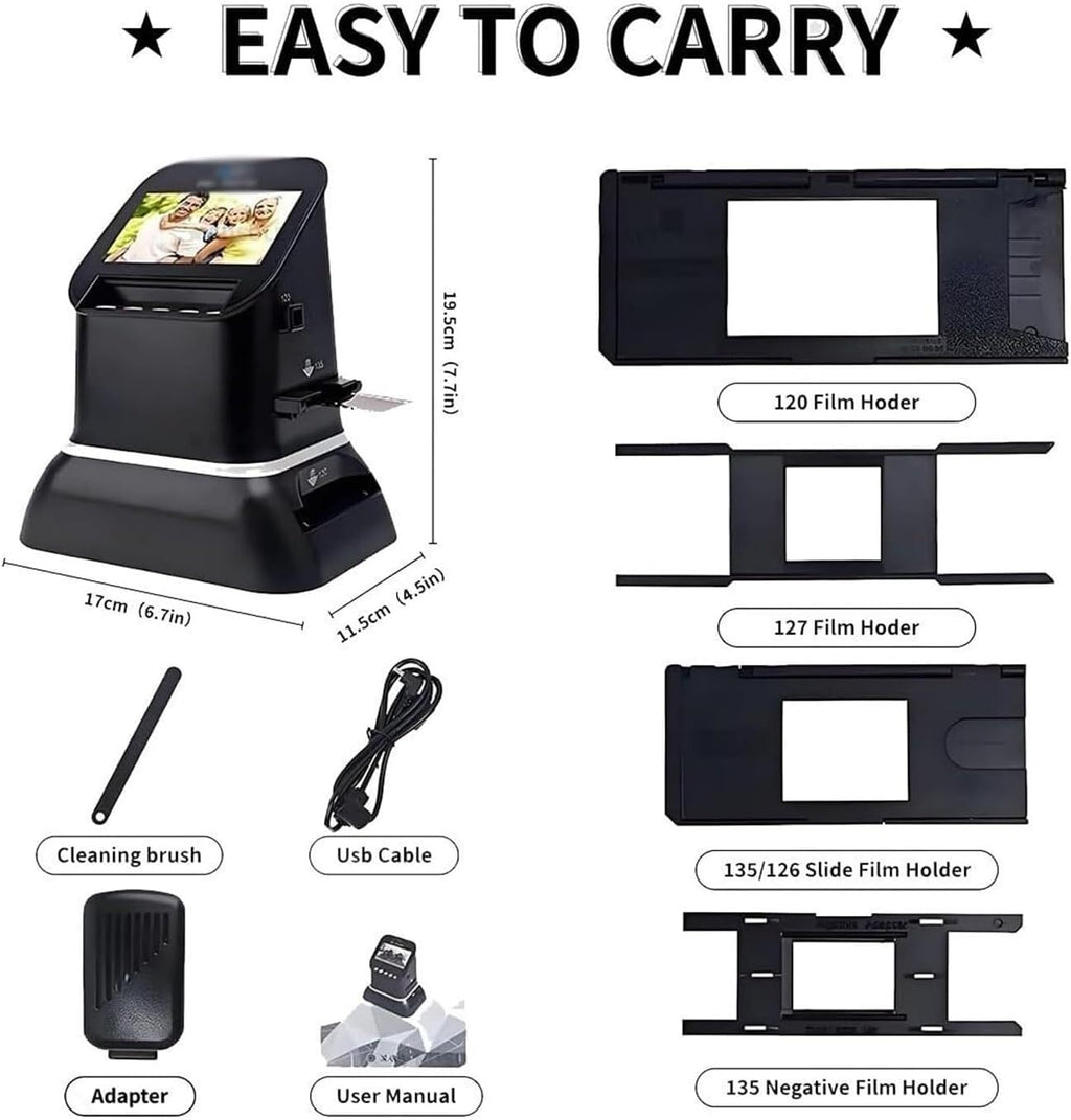 High-Res Film Scanner for 35mm & Medium Format Slides