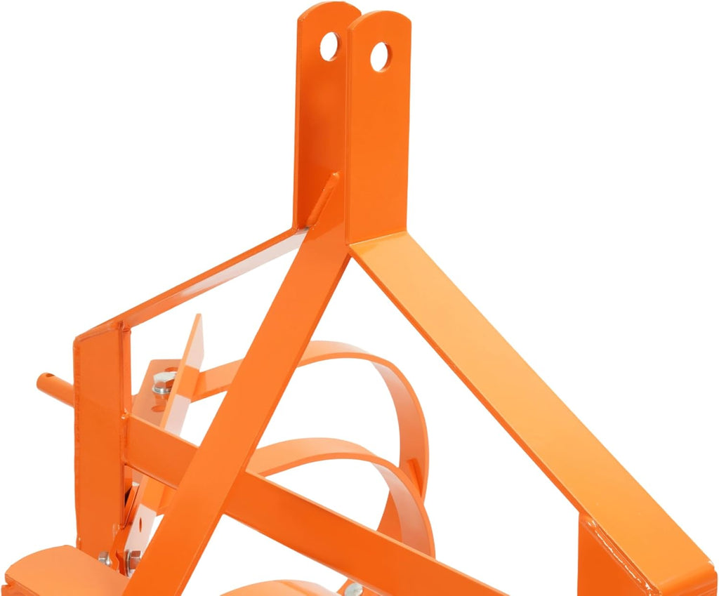 3 Point Cultivator 25-35 HP Category 1 Hitch Heavy Duty Tractor Attachment with 6 Spring Steel Shanks Powder-Coated Steel