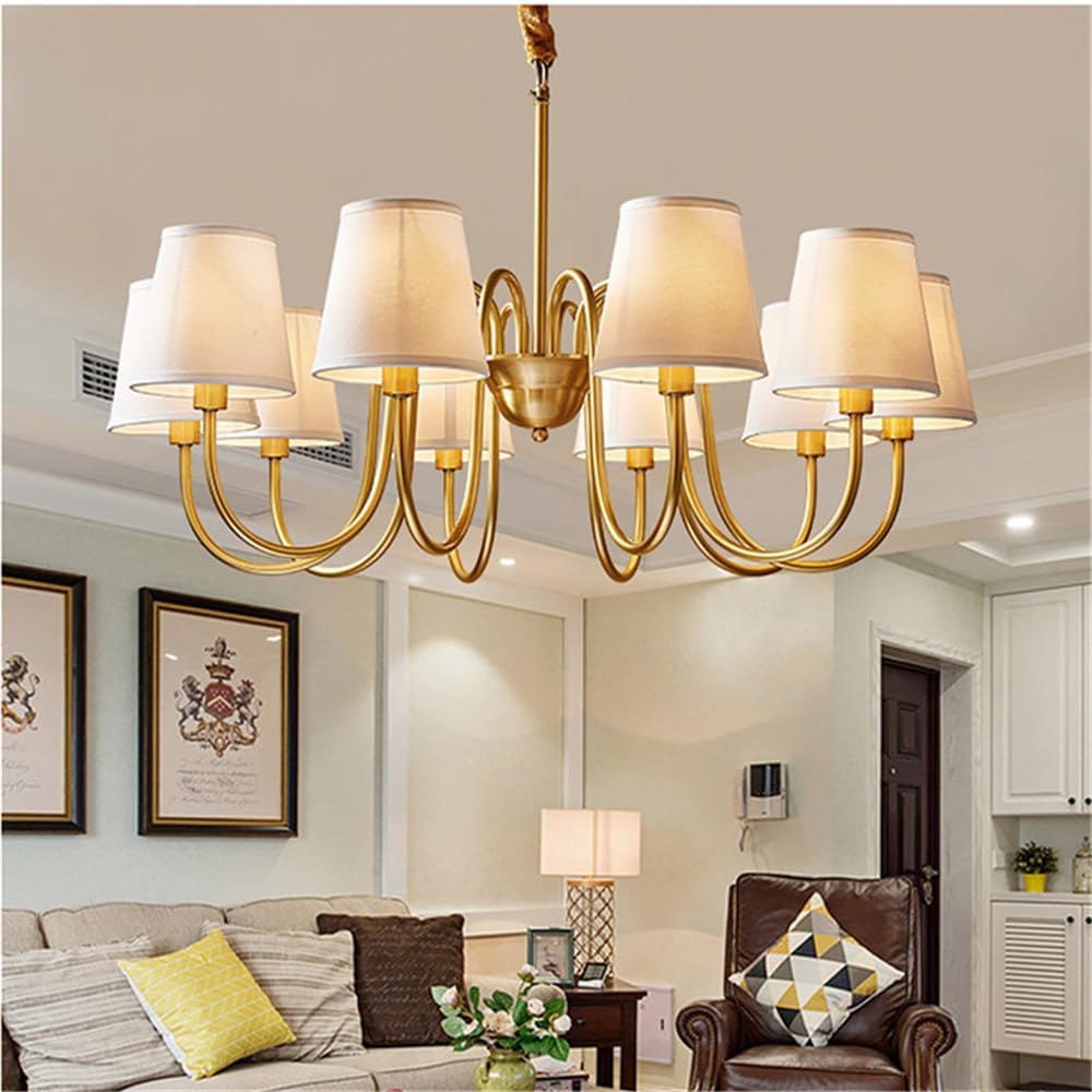 American Retro LED Ceiling Fan Light - Luxury European Design for Living Room, Restaurant, Bedroom, Cafe, Villa & Hotel Remote Control, Stylish Lighting (Style 15) (Style 13)