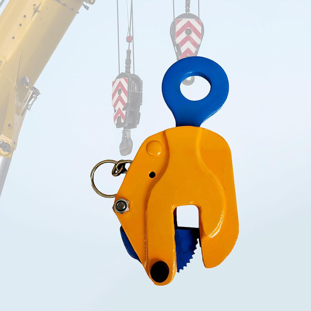 1T Vertical Steel Plate Clamp - Heavy Duty Lifting Tool for Industrial Use, Girder & Curb Clamp, Versatile Plate Stone Lifting Tongs, Reliable Spreader for Safe Handling