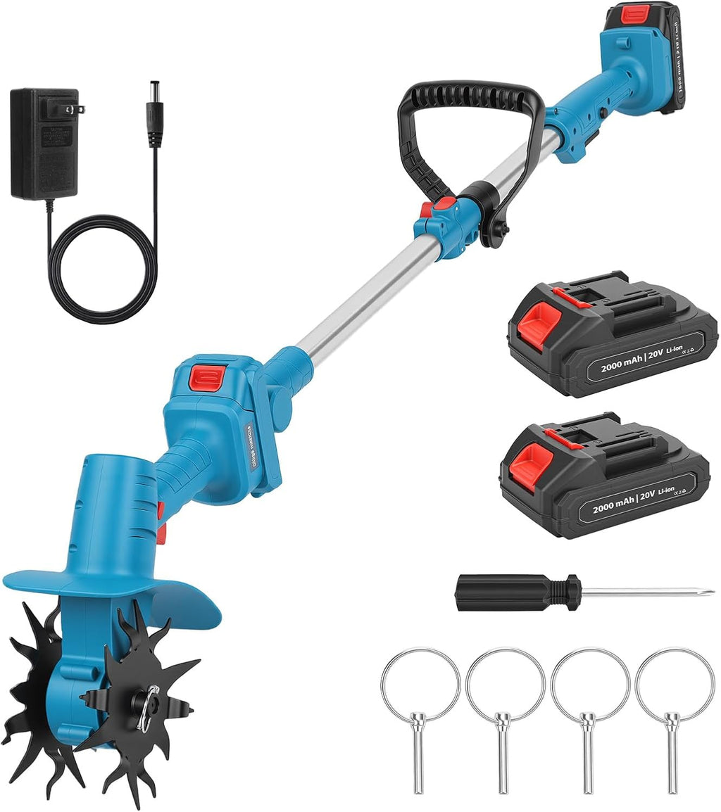 280RPM Electric Garden Tiller, 9 inch Tilling Width, 6.69 inch Depth Rototiller for Gardening, Weeding, Soil Cultivation