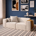 ROVE LAB Love Seat Sofa in a Box, No Assembly, Deep Seat and Comfy, Modular Sofa, Spill-Proof Fabric, Modern Small Couch for Living Room Loveseats, Bedroom, Apartment, Home Office (Helium Cloud)