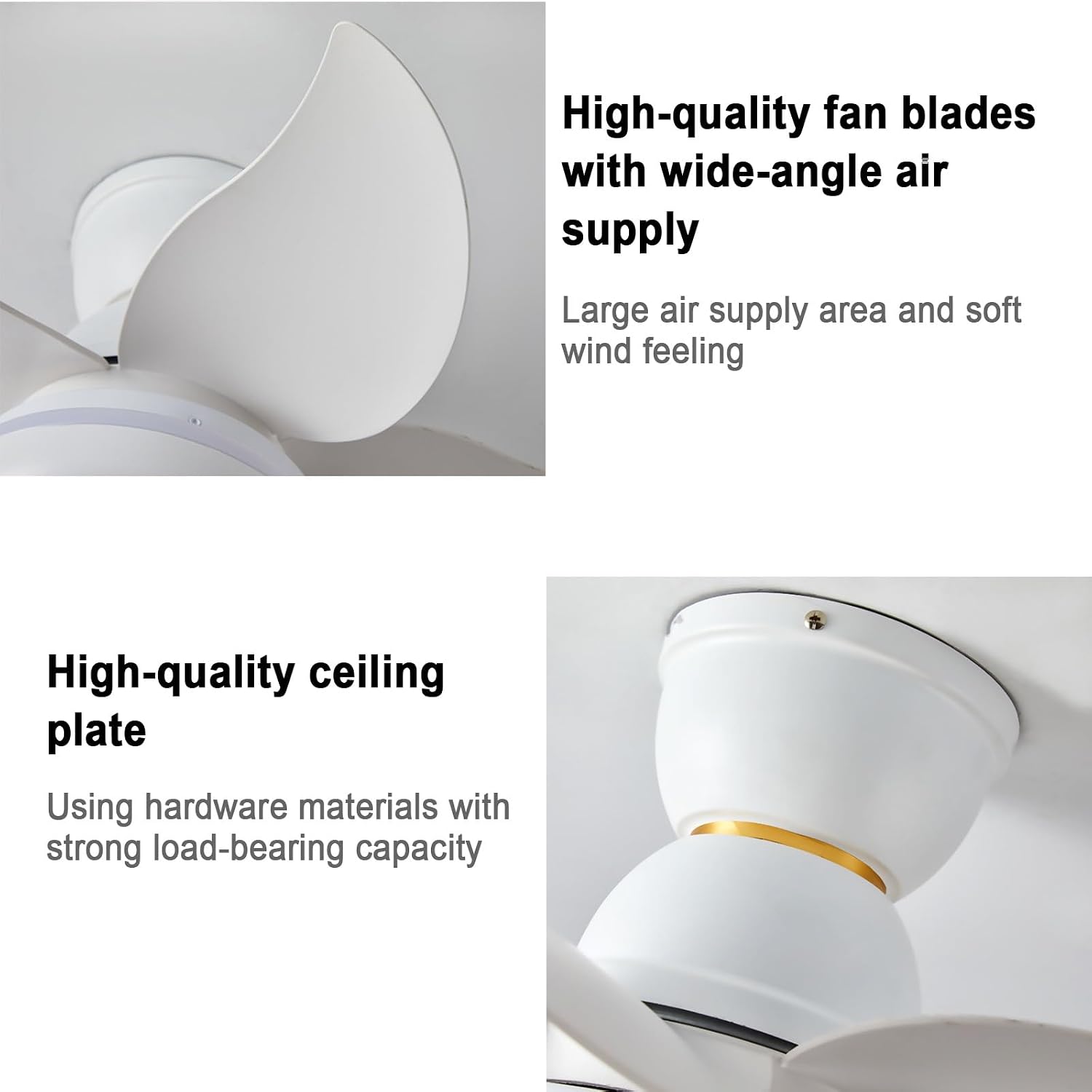Ceiling Fans with Lights, Fans with Lights and Remote/APP Control, Modern Flush Mount Ceiling Fan, with 5 Reversible Blades 3 Colors Dimmable 6 Speeds Ceiling Fan for Bedroom/Kitchen/Dining Room/Patio
