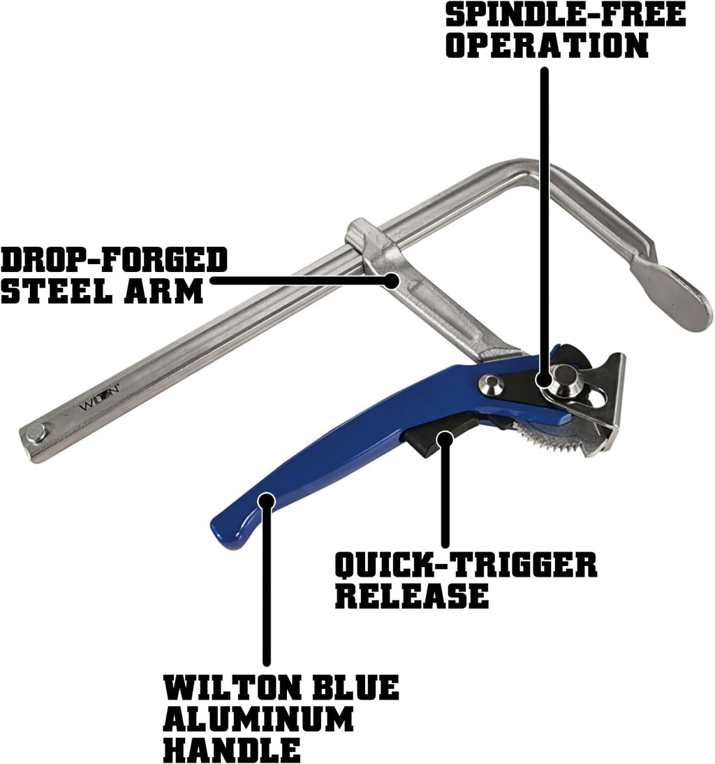 Wilton 8-Inch Lever Clamp, 770 Lbs. Clamping Force (LC8) (Pack of 2)