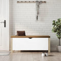 Modern Design Storage Box with a Cushion Bench, Entryway Bench with Cushioned Seat for Living Room, Home, Office, 41.3'x15.7'x17.7',-375