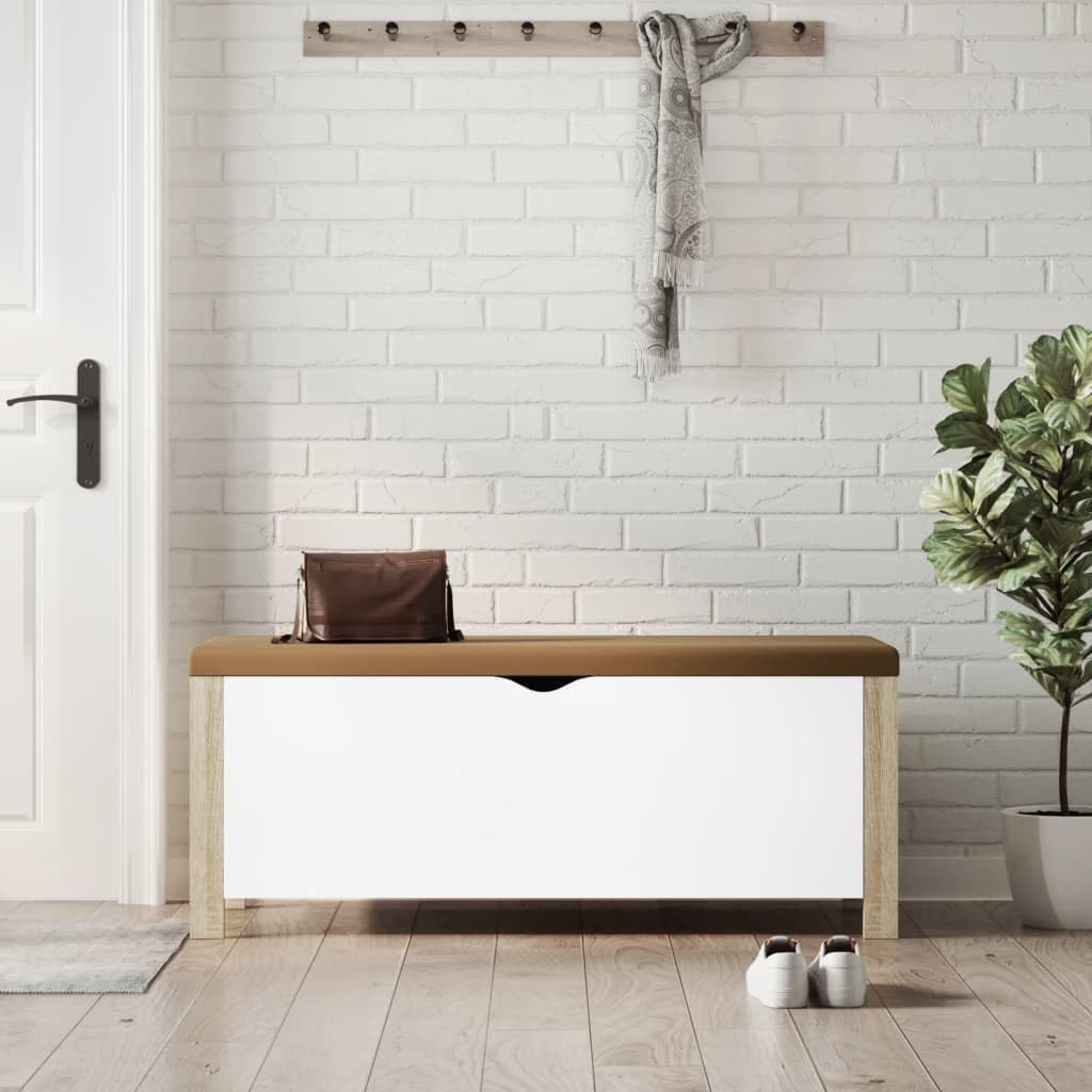 Modern Design Storage Box with a Cushion Bench, Entryway Bench with Cushioned Seat for Living Room, Home, Office, 41.3'x15.7'x17.7',-375