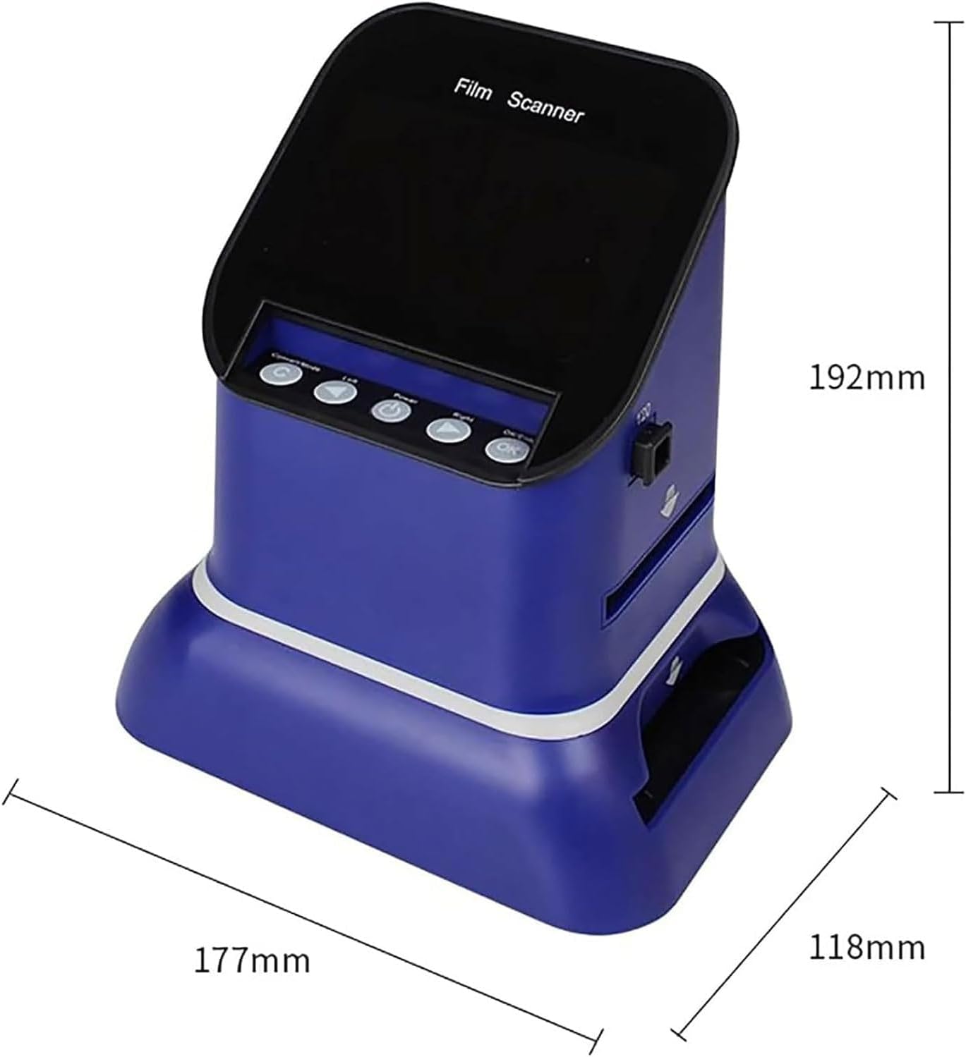 22 Million Pixels Film Scanners, 4.3' Digital Slide Viewer, Conver 135, 120, 126, 127 Negative&Slides to Digital JPEG, with 8G Memory Card, External 128GB Memory Card, for Old Film Restoration, Trips