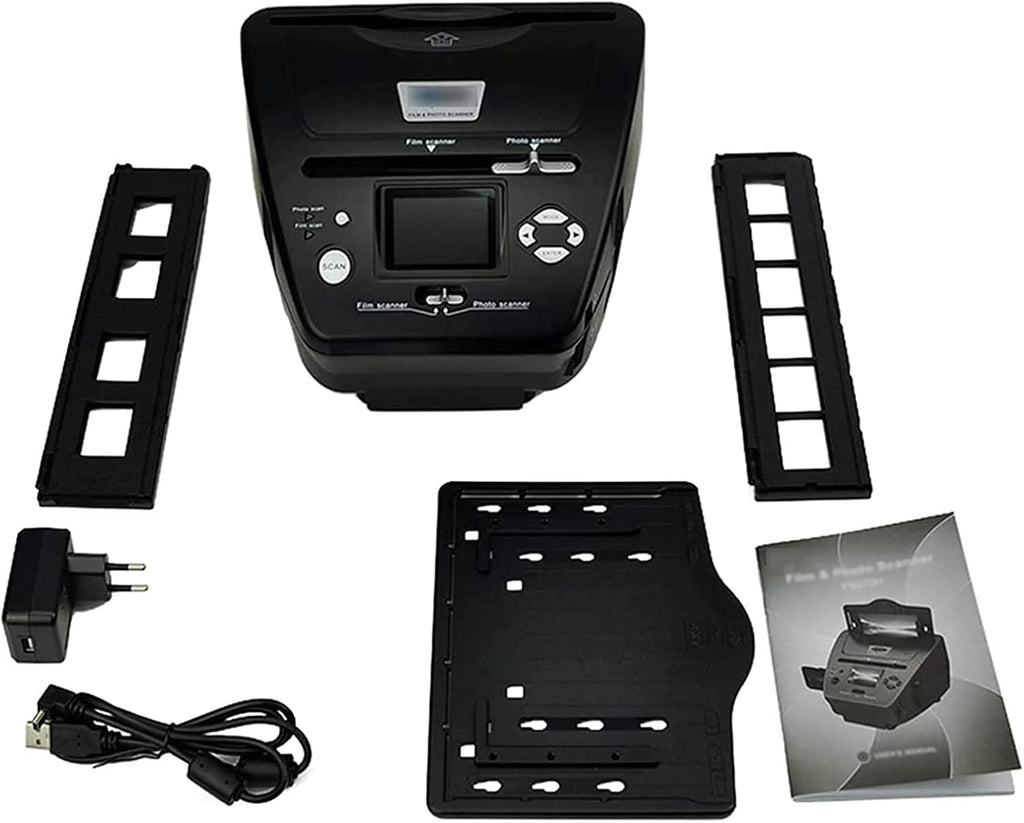 Film Slide Scanner, High Resolution Film Scanner, Converts 35mm 135/Slides/Negatives to Digital JPG Photos, Scan 3 * 5, 4 * 6, 5 * 7 Paper Photos,Black