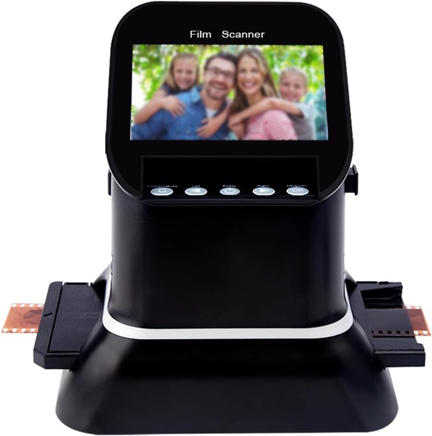 Digital Film Scanner, All-in-One 22MP Slides Scanner, with 4.3 Inch LCD Screen and Easy Load Film Inserts, Converts 135, 126, 120, Film Negatives