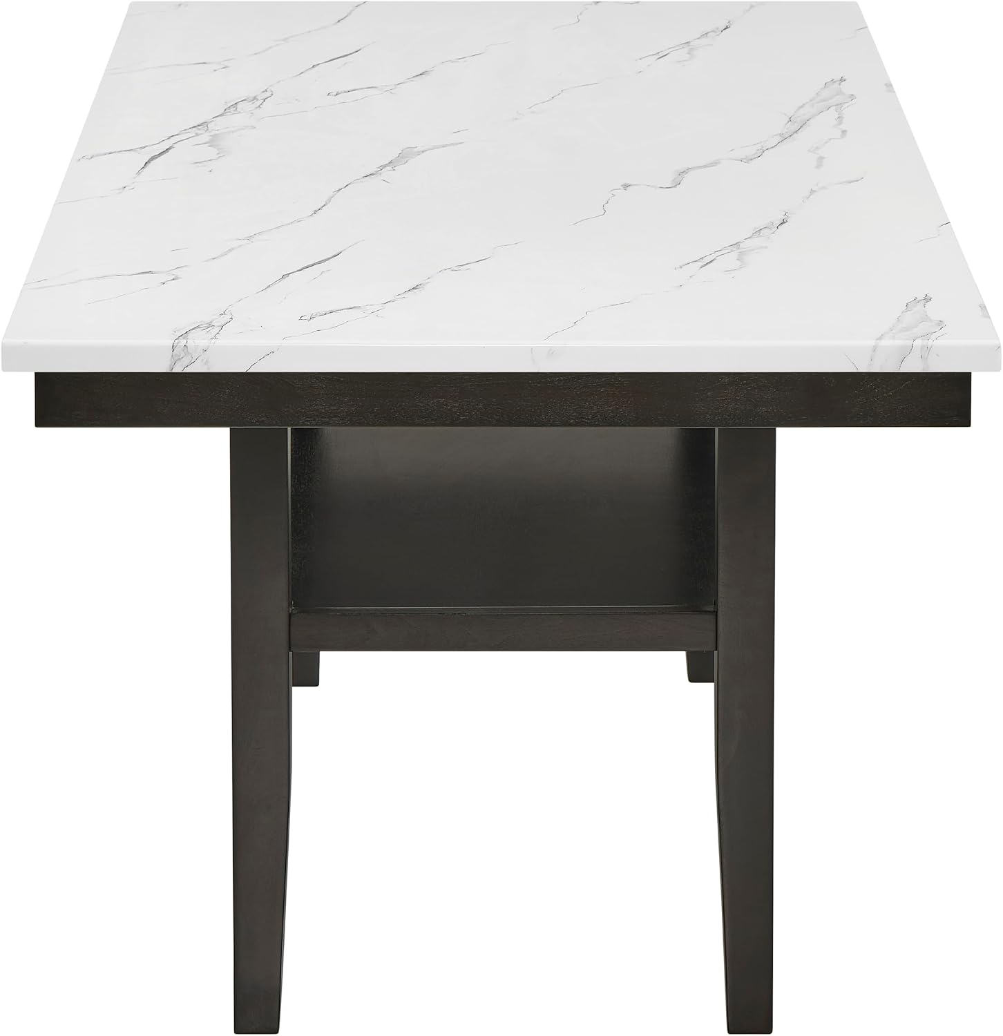 New Classic Furniture Carissa 6-Piece Wood Rectangle Dining Set in Stone