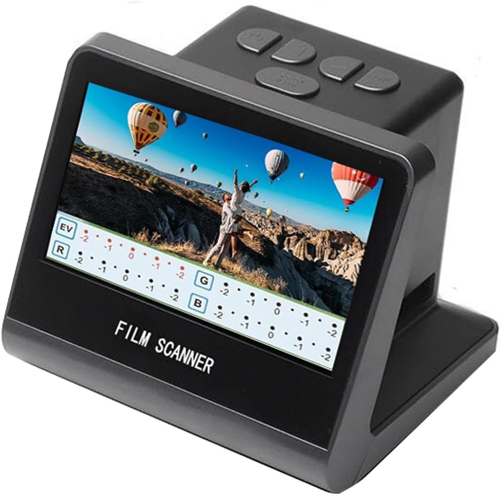 VBESTLIFE 22MP Film Scanner with Large 5' Display & HDMI, Converts 35mm/126/110/Super 8 Film & 135/126/110/50 Slides into Digital Photos, 16GB Memory