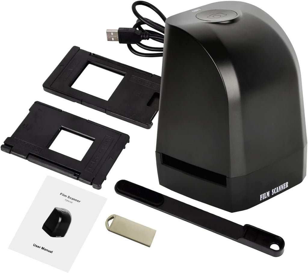 Film Scanner, Mini Digital Film & Slide Scanner, Convert 35mm Film & Slide to Digital JPEG Save into SD Card, 8MP Photo Scanner Slide Viewer for Old Slides Into Digital JPEG Format