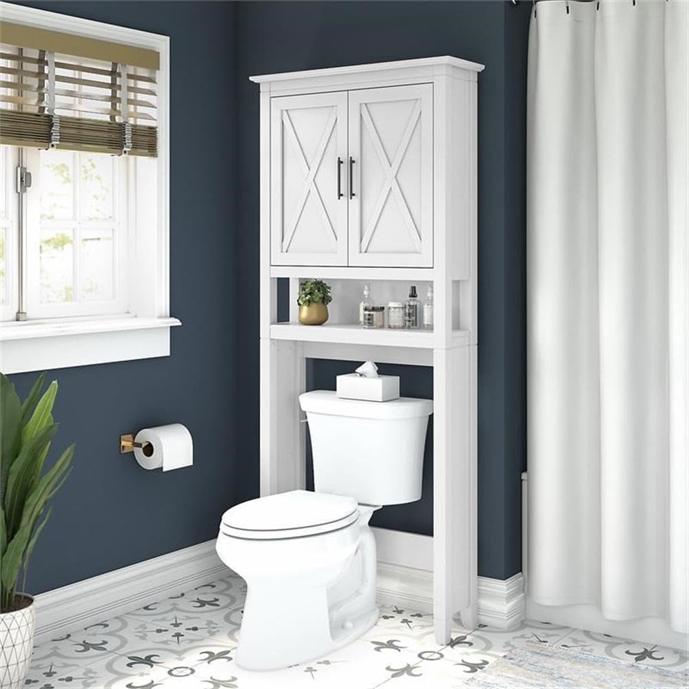 Bush Home Key West Over The Toilet Storage Cabinet in White Ash