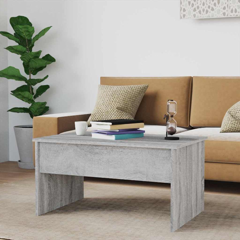 Modern Coffee Table with Hidden Compartment, Lift Top Coffee Table for Home, Office, Gray Sonoma 31.5'x19.9'x16.3' Engineered Wood,-961