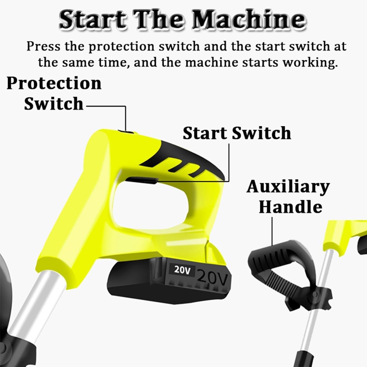 Garden Tiller Electric Rotavator Cordless Soil Cultivator 2×4000mah Battery and Charger, Tilling Width 25cm, Working Depth 22cm, for Gardens, Vegetable Patches