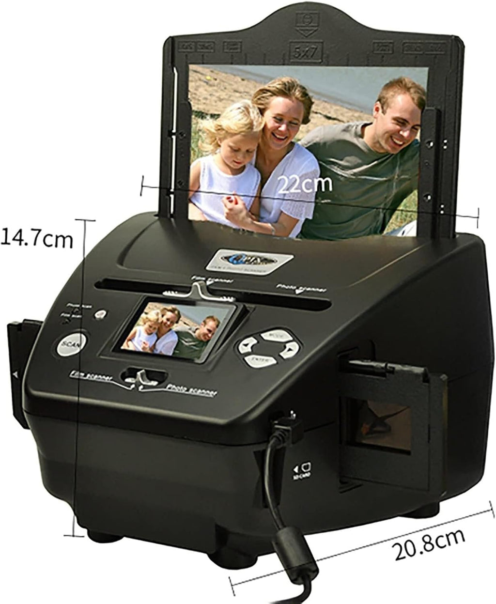 Film Slide Scanner, Slide viewer/Negative Scanner for Different Types of Films and Slides, Convert 35mm 135 110 126/slides/negatives