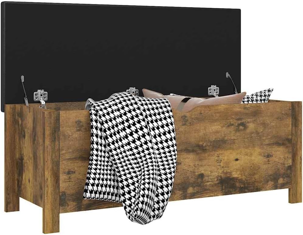 Modern Design Storage Box with a Cushion Bench, Entryway Bench with Cushioned Seat for Living Room, Home, Office, 41.3'x15.7'x17.7',-377