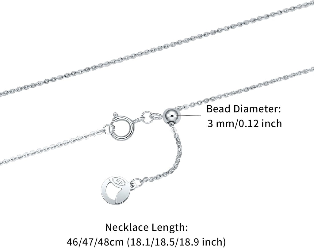 ZHOU LIU FU 18K Gold Chain Necklace for Women Cable Necklaces Dainty Choker Adjustable Thin Chains Trendy Layered Sturdy Jewelry Spring Clasp Simple Shiny Real Gold Gift