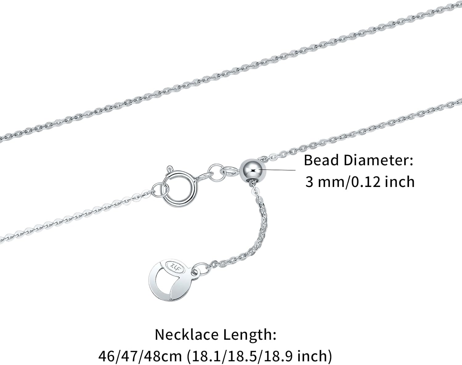 ZHOU LIU FU 18K Gold Chain Necklace for Women Cable Necklaces Dainty Choker Adjustable Thin Chains Trendy Layered Sturdy Jewelry Spring Clasp Simple Shiny Real Gold Gift